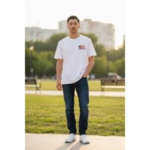 348 Tenth + Ocean Mens Honolulu Surf Hawaii Graphic T-Shirt White Size M NWT